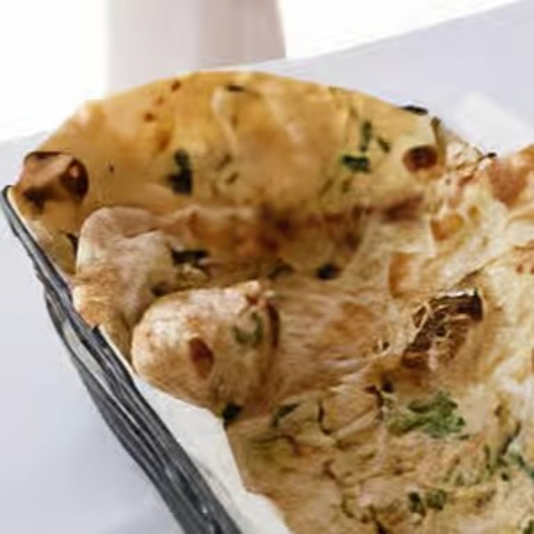 Delicious Garlic Naan at Our Indian Restaurant